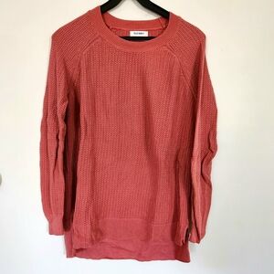 Salmon Colored Old Navy High-Low Sweater in Size Large